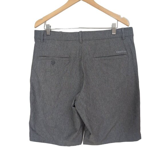 Crivit Golf Shorts Mens 36 Gray Athleisure Casual Flat Front Stretch‎ Pockets - Picture 2 of 8